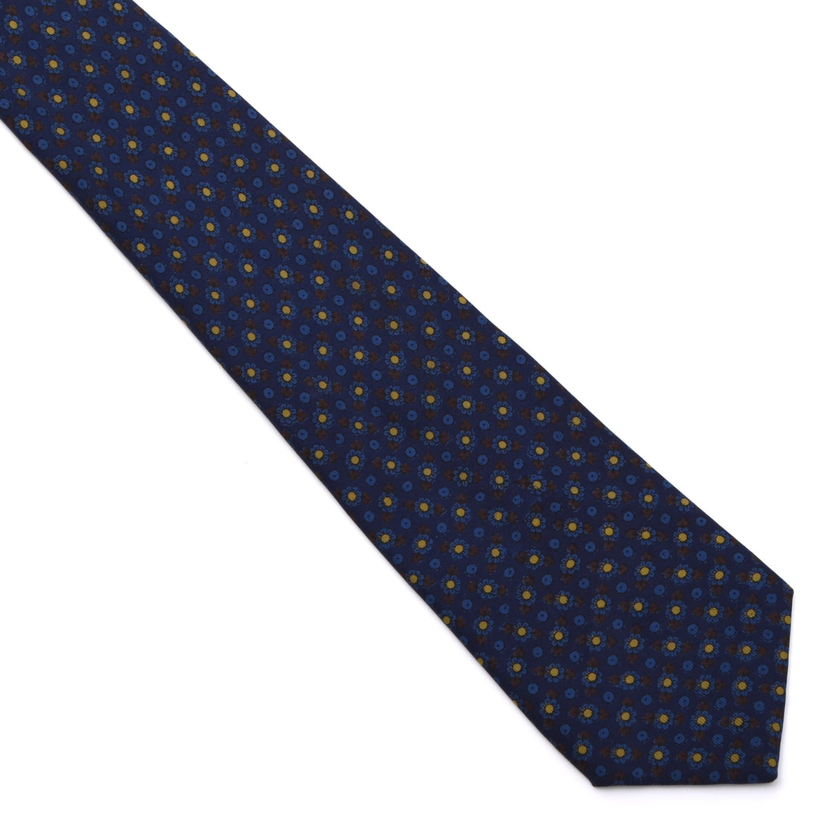 Michelsons of London Ancient Madder Seide Krawatte – Blau Blumen