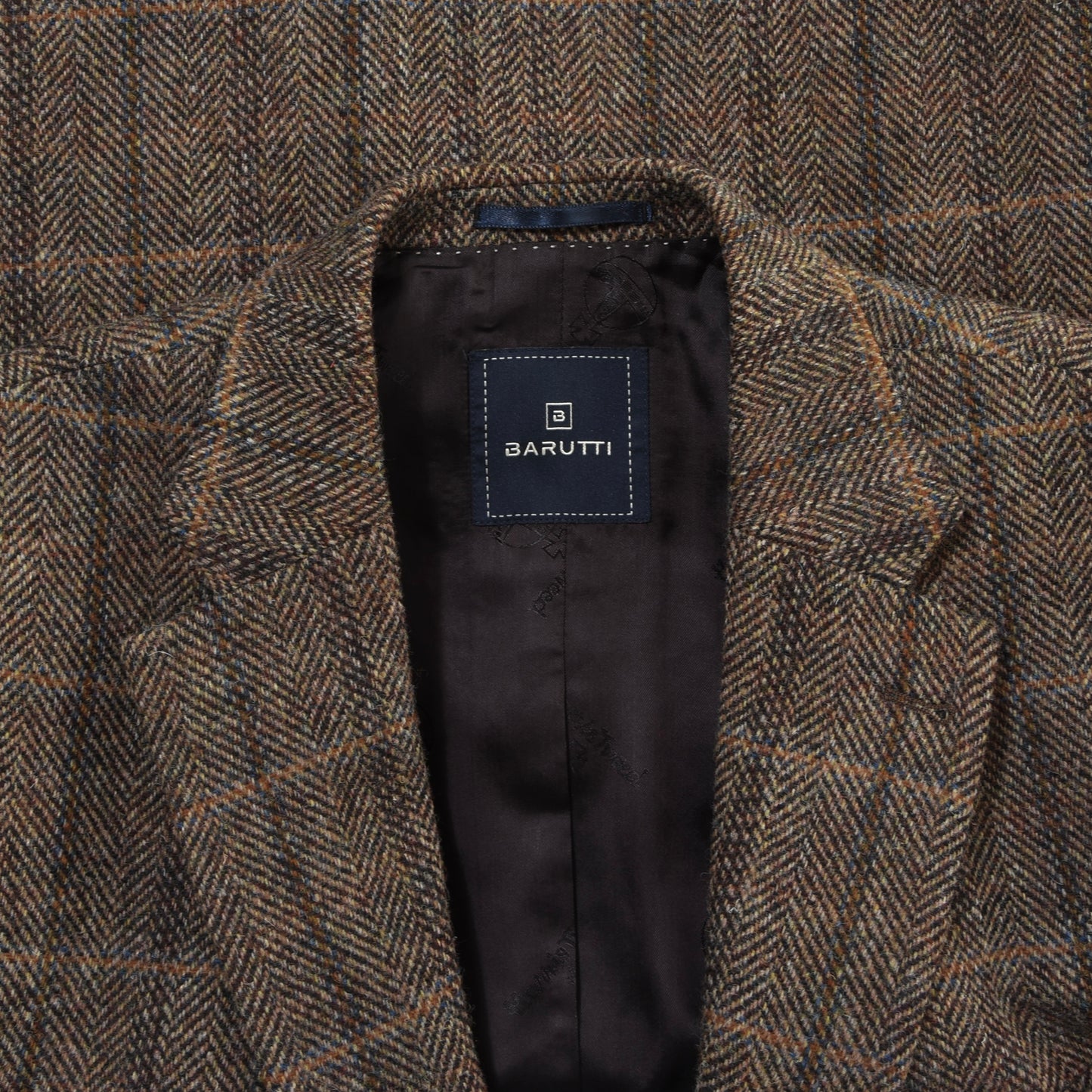 Barutti Harris Tweed Jacket Size 27/S44 ca. 59.5cm - Brown