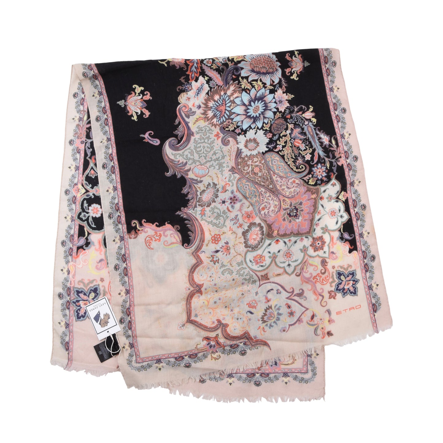 Etro Milano 70% Wool 30% Silk Scarf ca. 157cm - Paisley