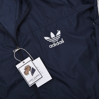 Vintage 80er Adidas Nylon Regenjacke Größe 5-6 ca. 61cm - Marineblau