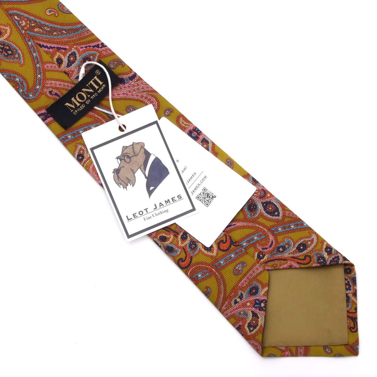 Vintage Monti Silk Tie Made in W. Germany - Autumn Paisley
