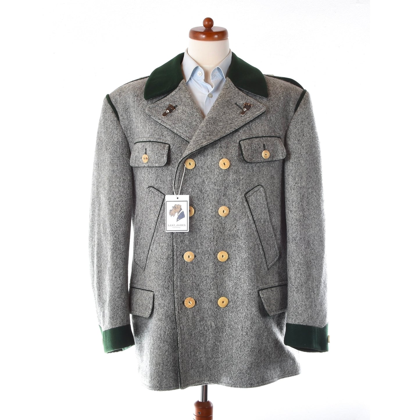 Allwerk x Loden Steiner Schladminger Mantel Gr. 54 Brustumfang ca. 64 cm – Grau