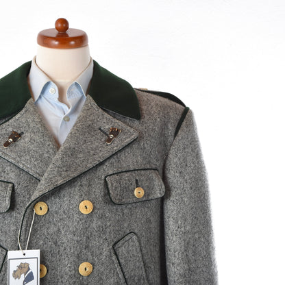 Allwerk x Loden Steiner Schladminger Mantel Gr. 54 Brustumfang ca. 64 cm – Grau