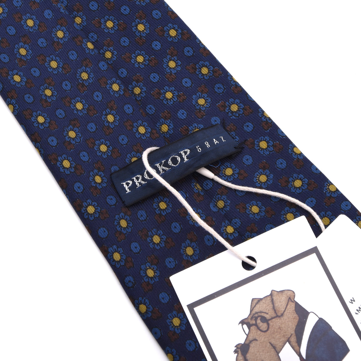 Michelsons of London Ancient Madder Seide Krawatte – Blau Blumen