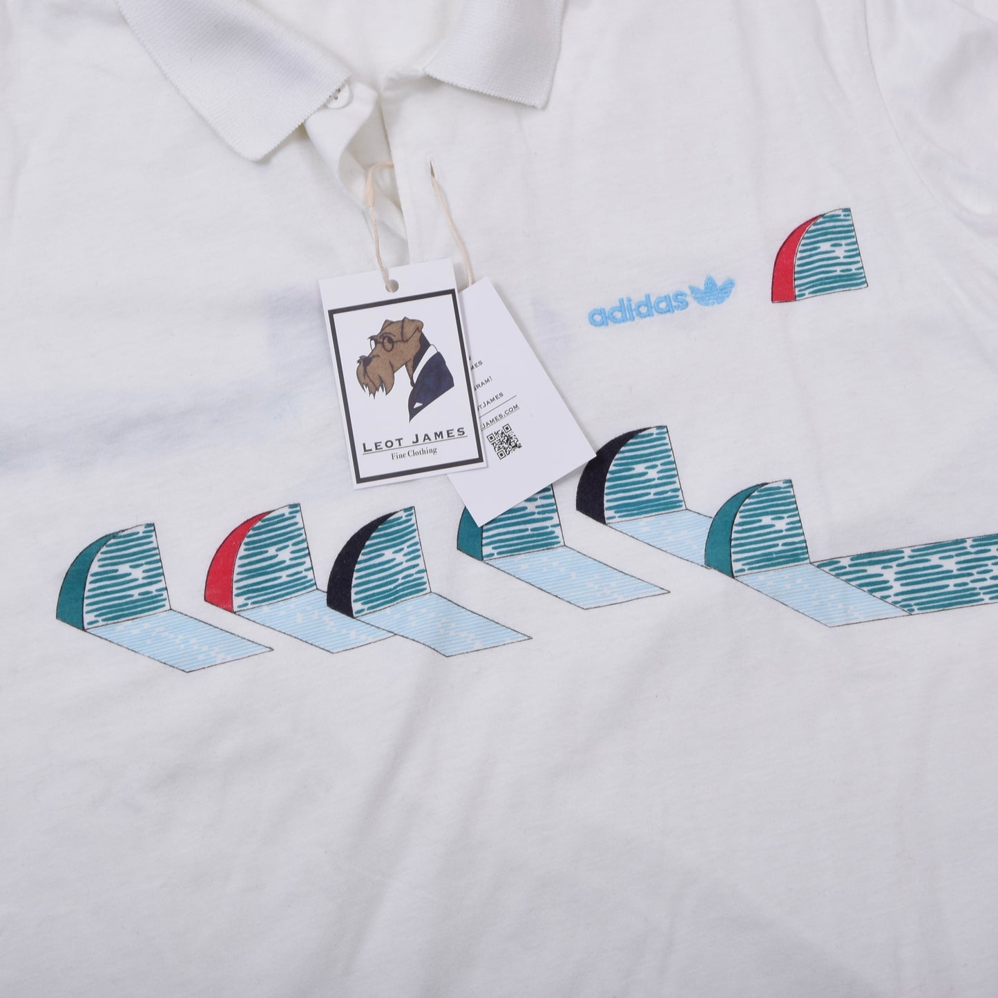 Vintage Adidas Tennis Poloshirt Größe 42 ca. 52,5cm - Weiß