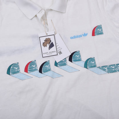 Vintage Adidas Tennis Poloshirt Größe 42 ca. 52,5cm - Weiß