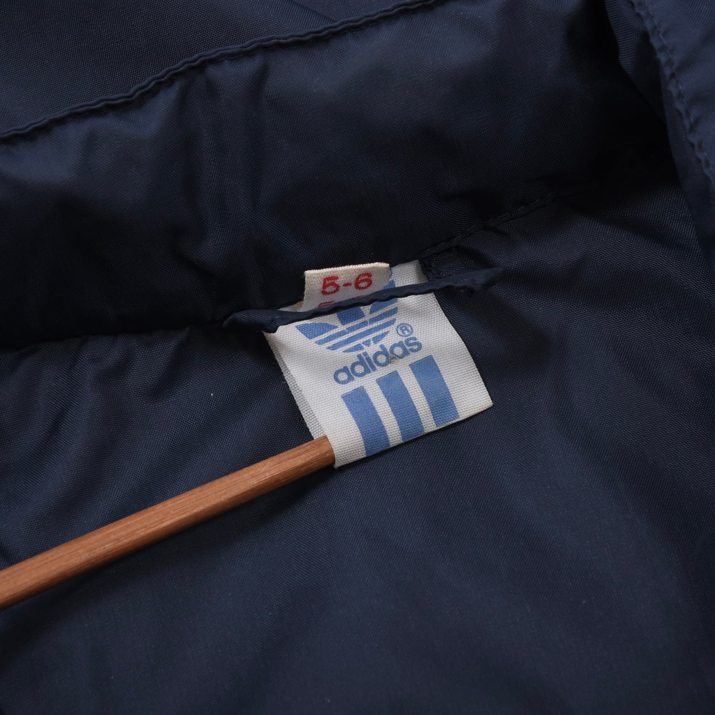 Vintage 80er Adidas Nylon Regenjacke Größe 5-6 ca. 61cm - Marineblau