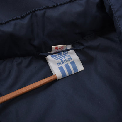 Vintage 80er Adidas Nylon Regenjacke Größe 5-6 ca. 61cm - Marineblau