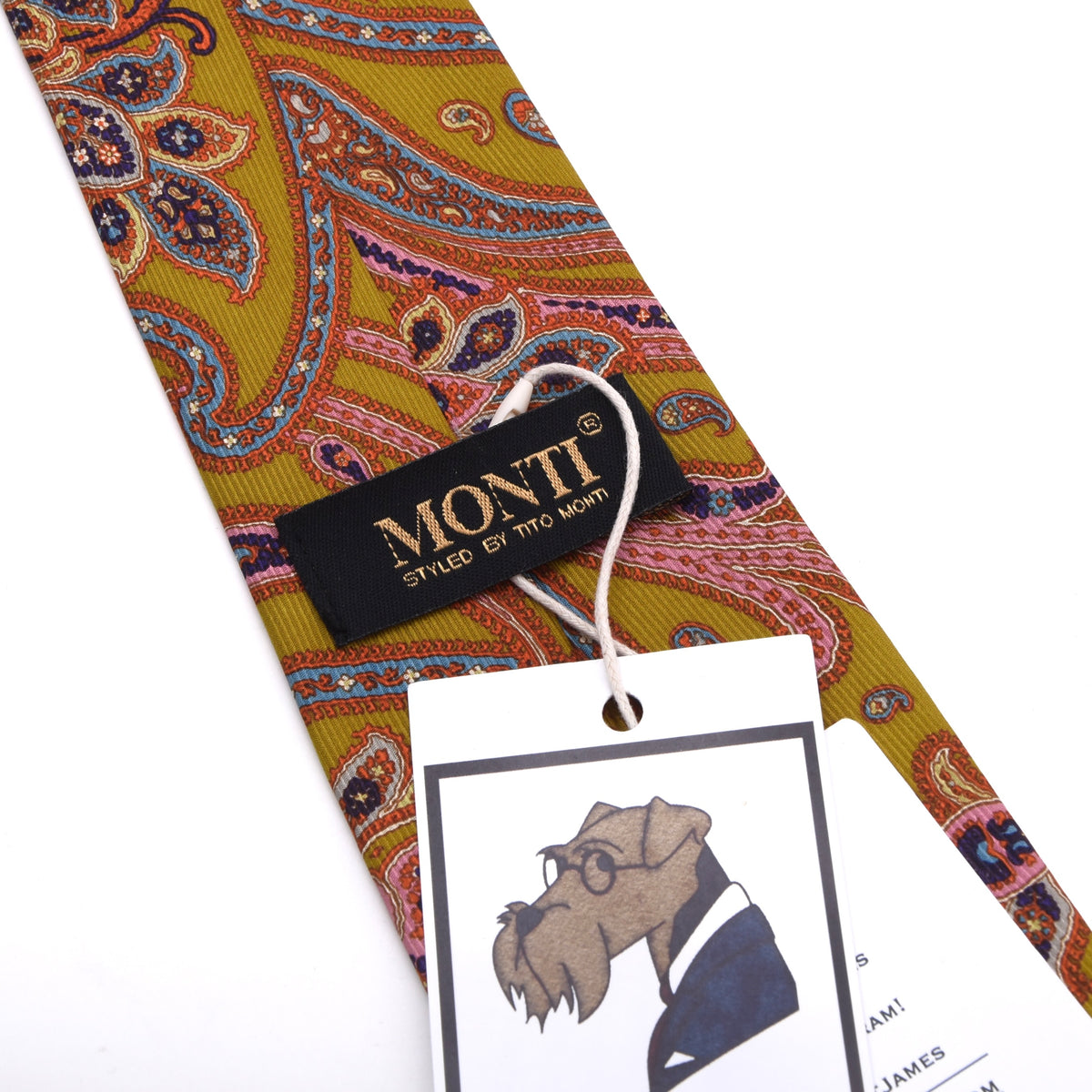 Vintage Monti Silk Tie Made in W. Germany - Autumn Paisley