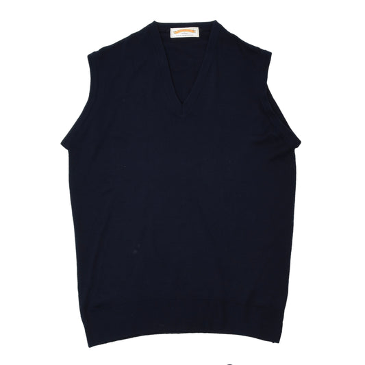 James Pringle Sweater Vest Size m ca. 52.5cm - Navy Blue