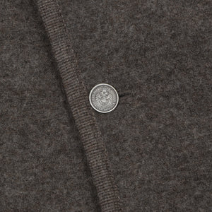Alphorn Weste/Jacke aus gekochter Wolle, Größe M, ca. 58 cm – Braun