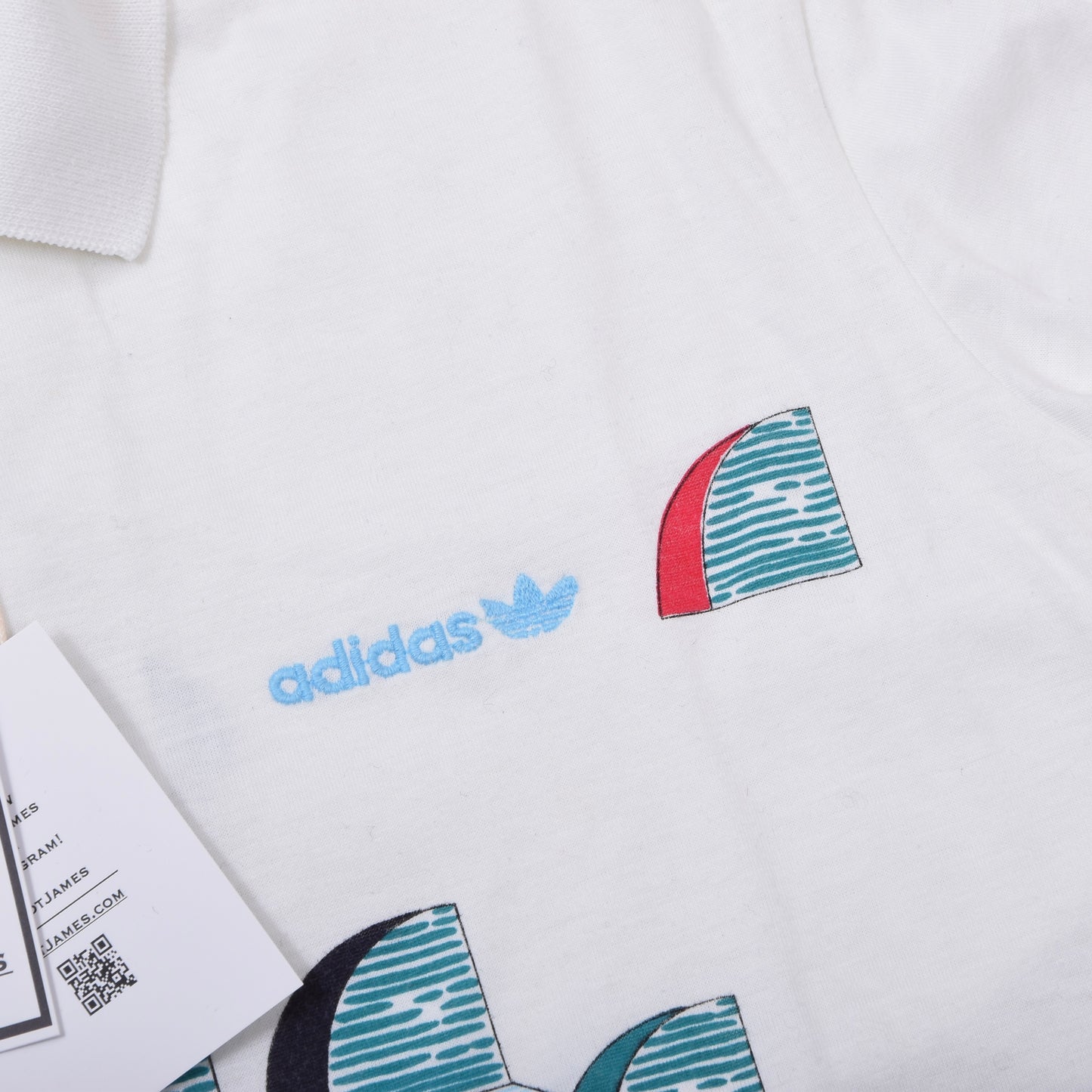 Vintage Adidas Tennis Poloshirt Größe 42 ca. 52,5cm - Weiß