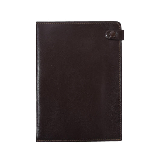 F. Schulz Wien Reisepasshülle/Geldbörse aus Leder – Dunkelbraun