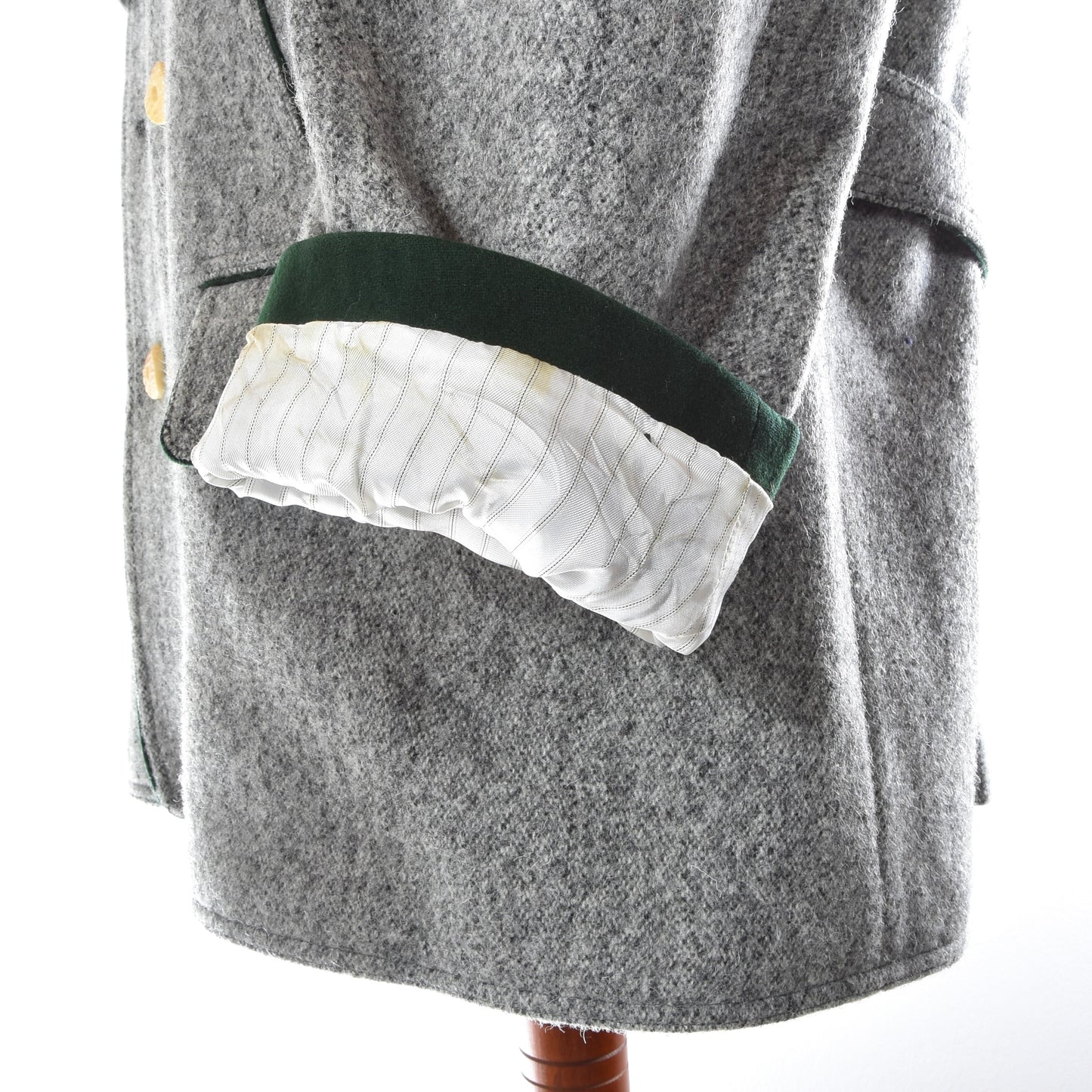 Allwerk x Loden Steiner Schladminger Mantel Gr. 54 Brustumfang ca. 64 cm – Grau