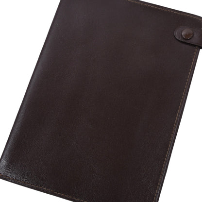 F. Schulz Wien Reisepasshülle/Geldbörse aus Leder – Dunkelbraun