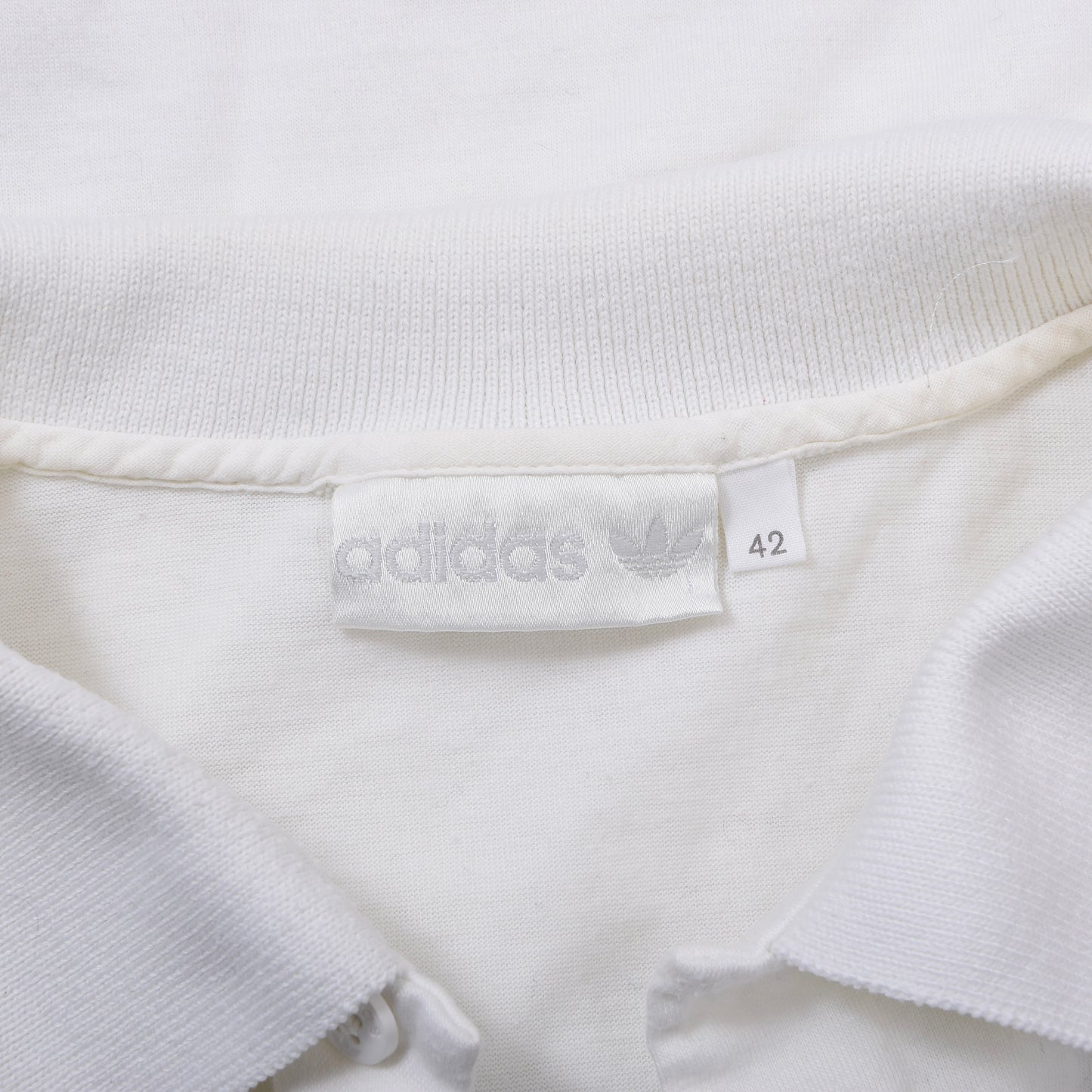 Vintage Adidas Tennis Poloshirt Größe 42 ca. 52,5cm - Weiß