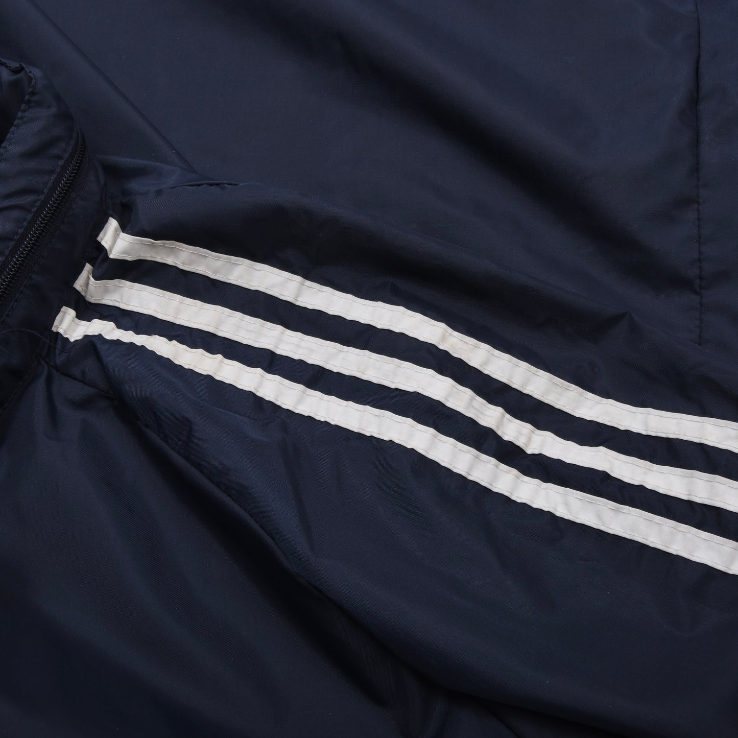 Vintage 80er Adidas Nylon Regenjacke Größe 5-6 ca. 61cm - Marineblau