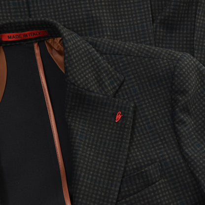 Linea Sartoriale Wool & Cashmere Jacket Size 50 - Plaid