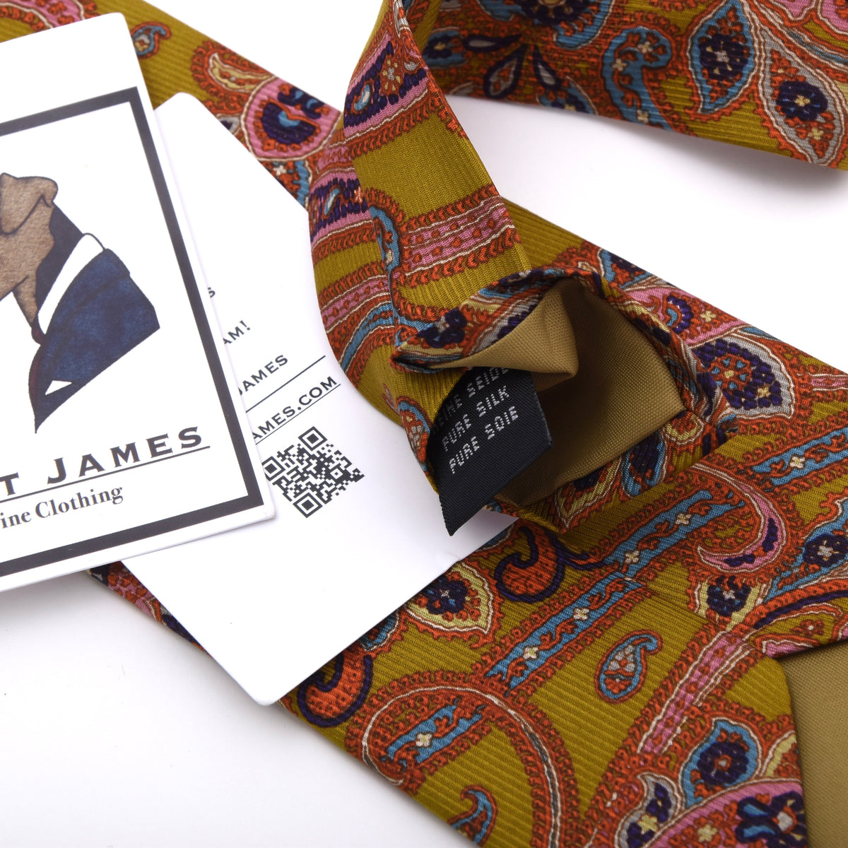 Vintage Monti Silk Tie Made in W. Germany - Autumn Paisley