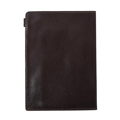 F. Schulz Wien Reisepasshülle/Geldbörse aus Leder – Dunkelbraun