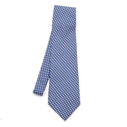Les Copains Seide Krawatte Made in Italy – Blau Elefanten