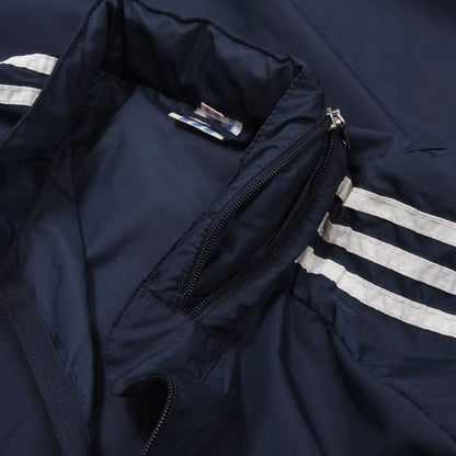 Vintage 80er Adidas Nylon Regenjacke Größe 5-6 ca. 61cm - Marineblau