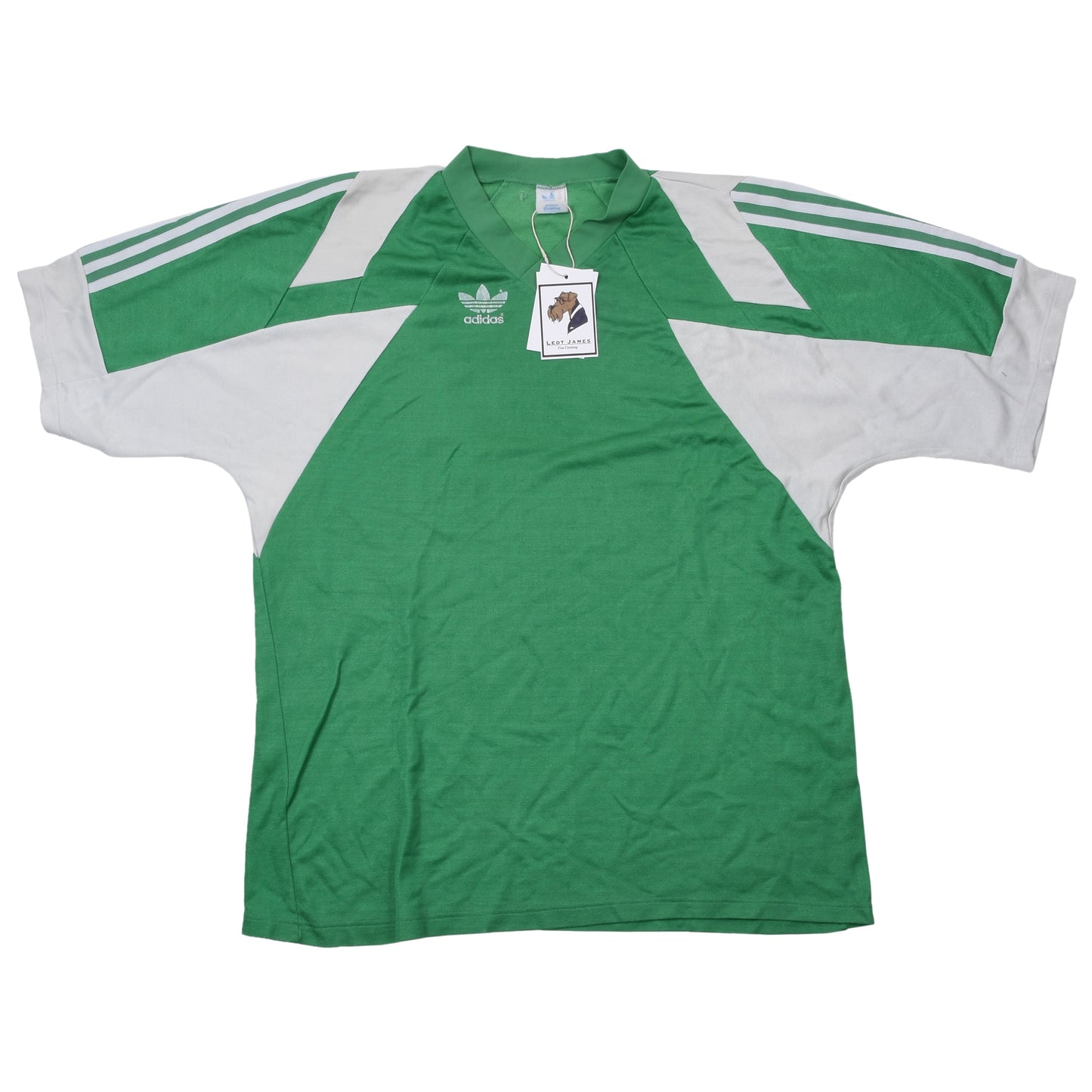 Vintage Adidas Fußballtrikot Größe D 52-54 ca. 57cm - Grün/Weiß