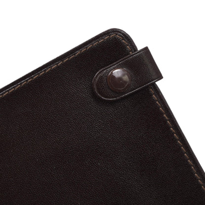 F. Schulz Wien Reisepasshülle/Geldbörse aus Leder – Dunkelbraun
