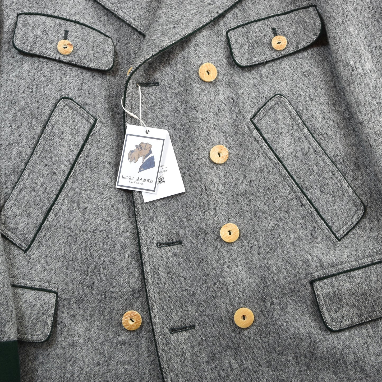 Allwerk x Loden Steiner Schladminger Mantel Gr. 54 Brustumfang ca. 64 cm – Grau