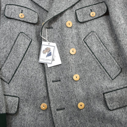 Allwerk x Loden Steiner Schladminger Mantel Gr. 54 Brustumfang ca. 64 cm – Grau