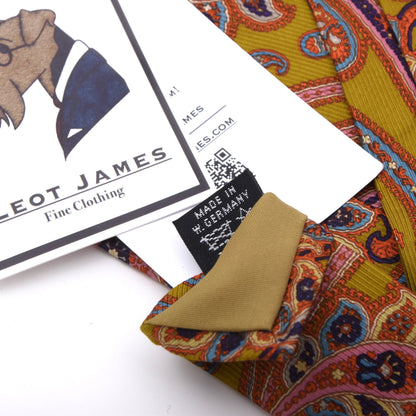 Vintage Monti Silk Tie Made in W. Germany - Autumn Paisley