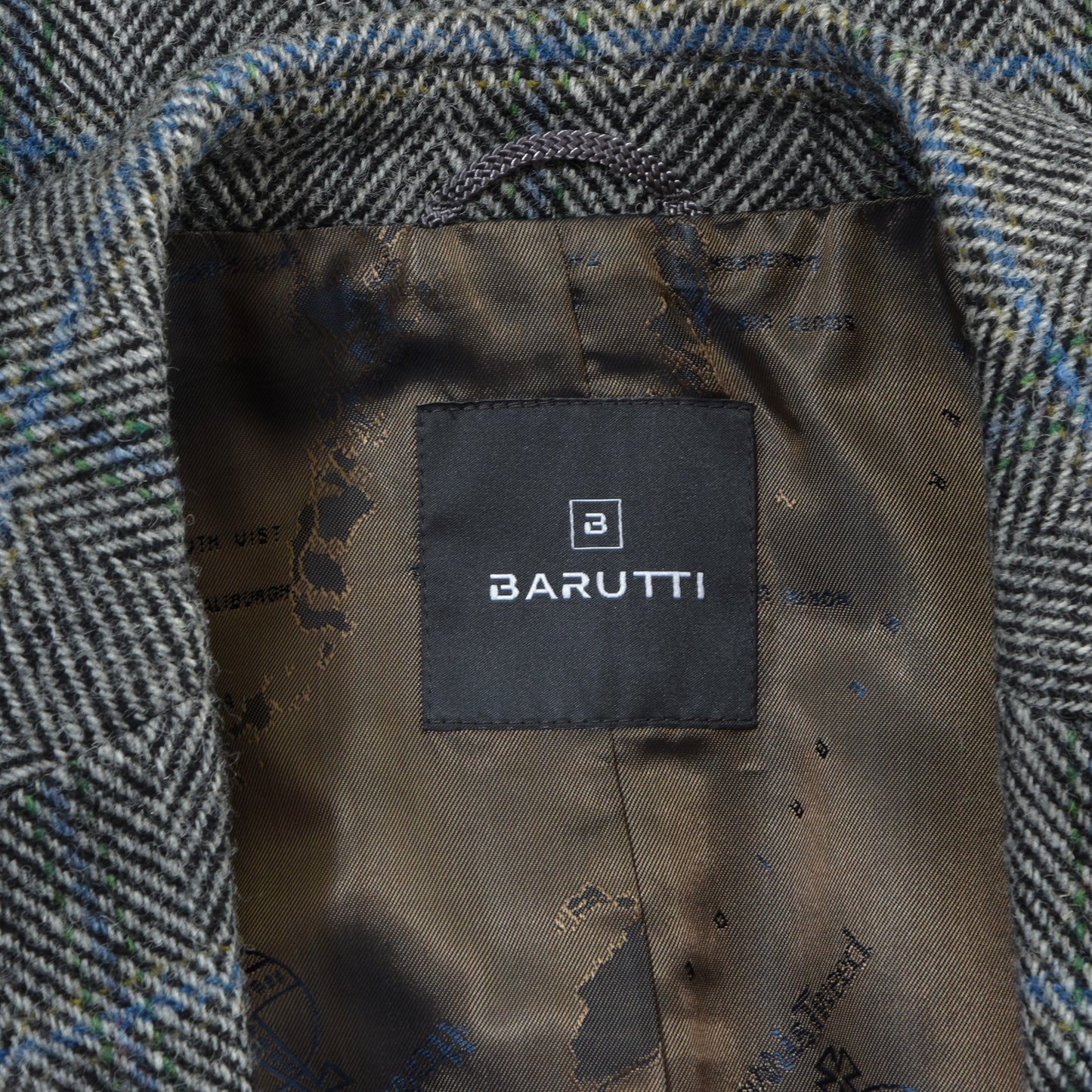 Barutti Harris Tweed Jacket Size 27/S44 ca. 58cm - Grey