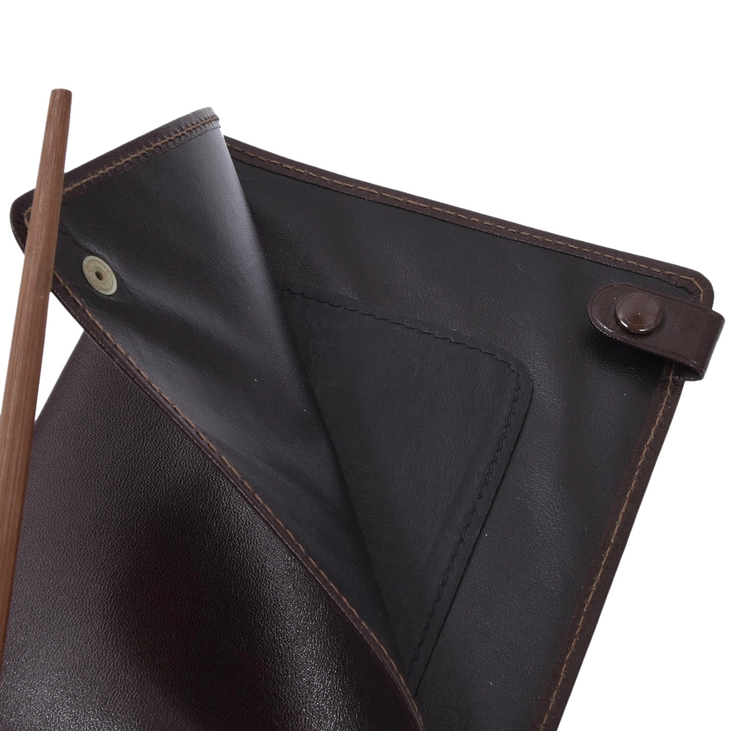 F. Schulz Wien Reisepasshülle/Geldbörse aus Leder – Dunkelbraun