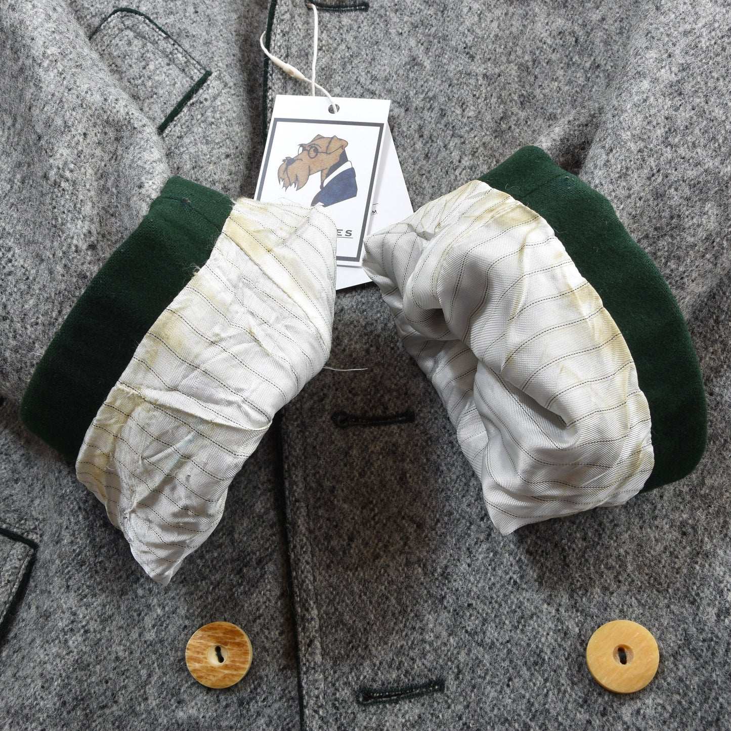 Allwerk x Loden Steiner Schladminger Mantel Gr. 54 Brustumfang ca. 64 cm – Grau