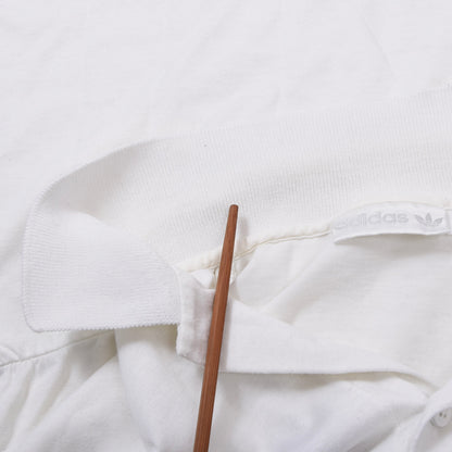 Vintage Adidas Tennis Poloshirt Größe 42 ca. 52,5cm - Weiß