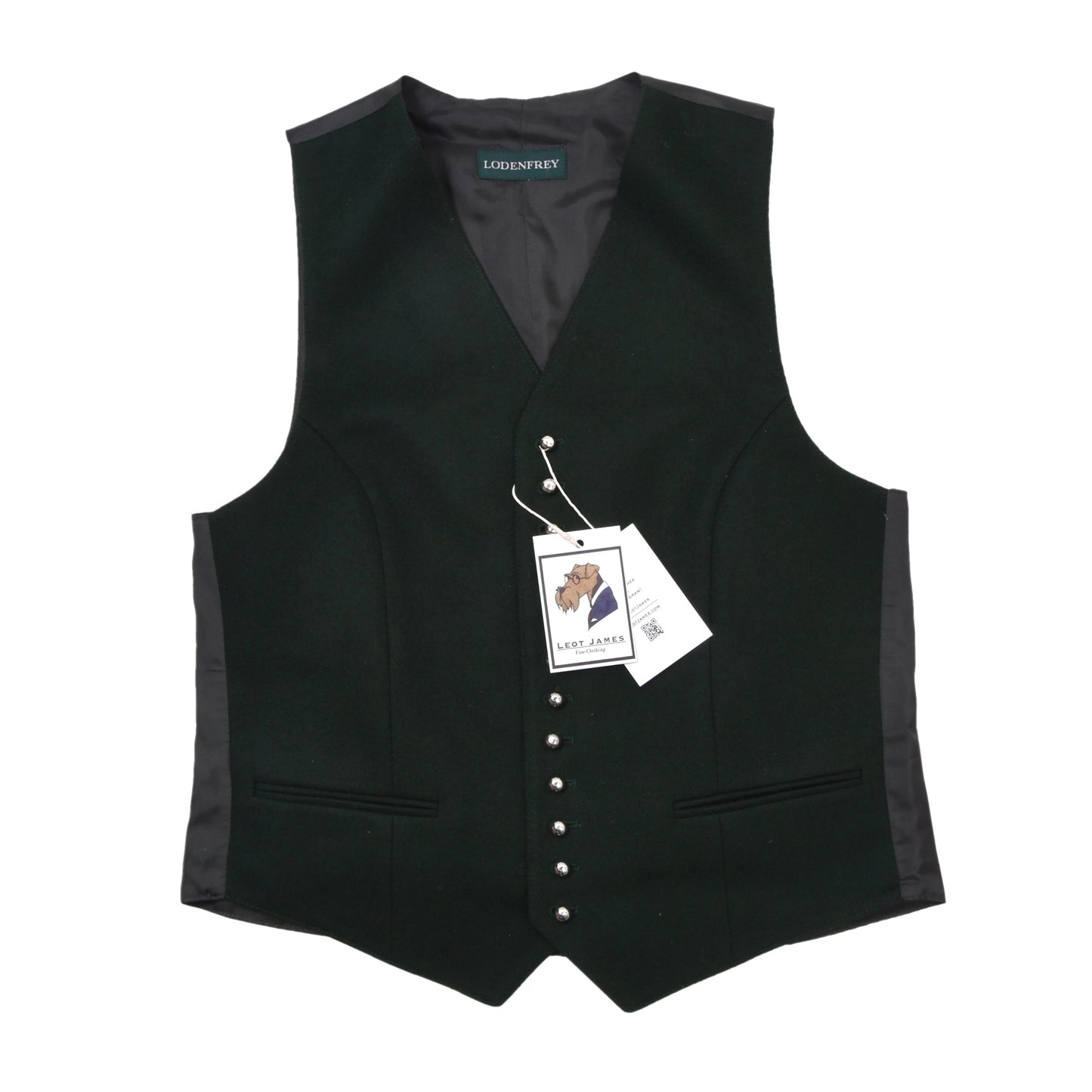 Lodenfrey Wool Blend Vest Size 46 ca. 50cm - Green