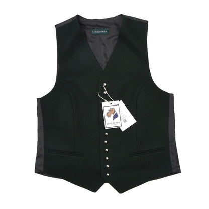 Lodenfrey Wool Blend Vest Size 46 ca. 50cm - Green