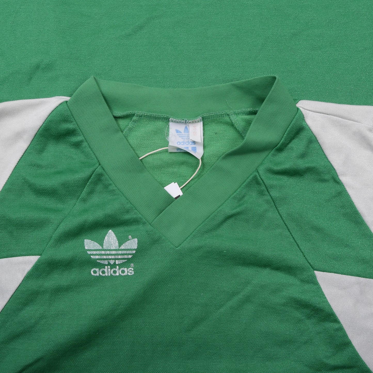Vintage Adidas Fußballtrikot Größe D 52-54 ca. 57cm - Grün/Weiß