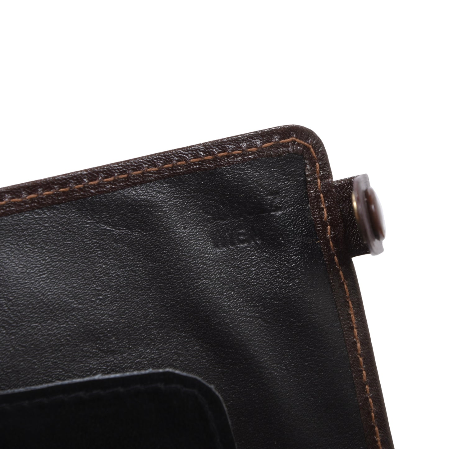 F. Schulz Wien Reisepasshülle/Geldbörse aus Leder – Dunkelbraun