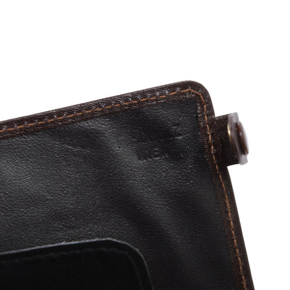 F. Schulz Wien Reisepasshülle/Geldbörse aus Leder – Dunkelbraun