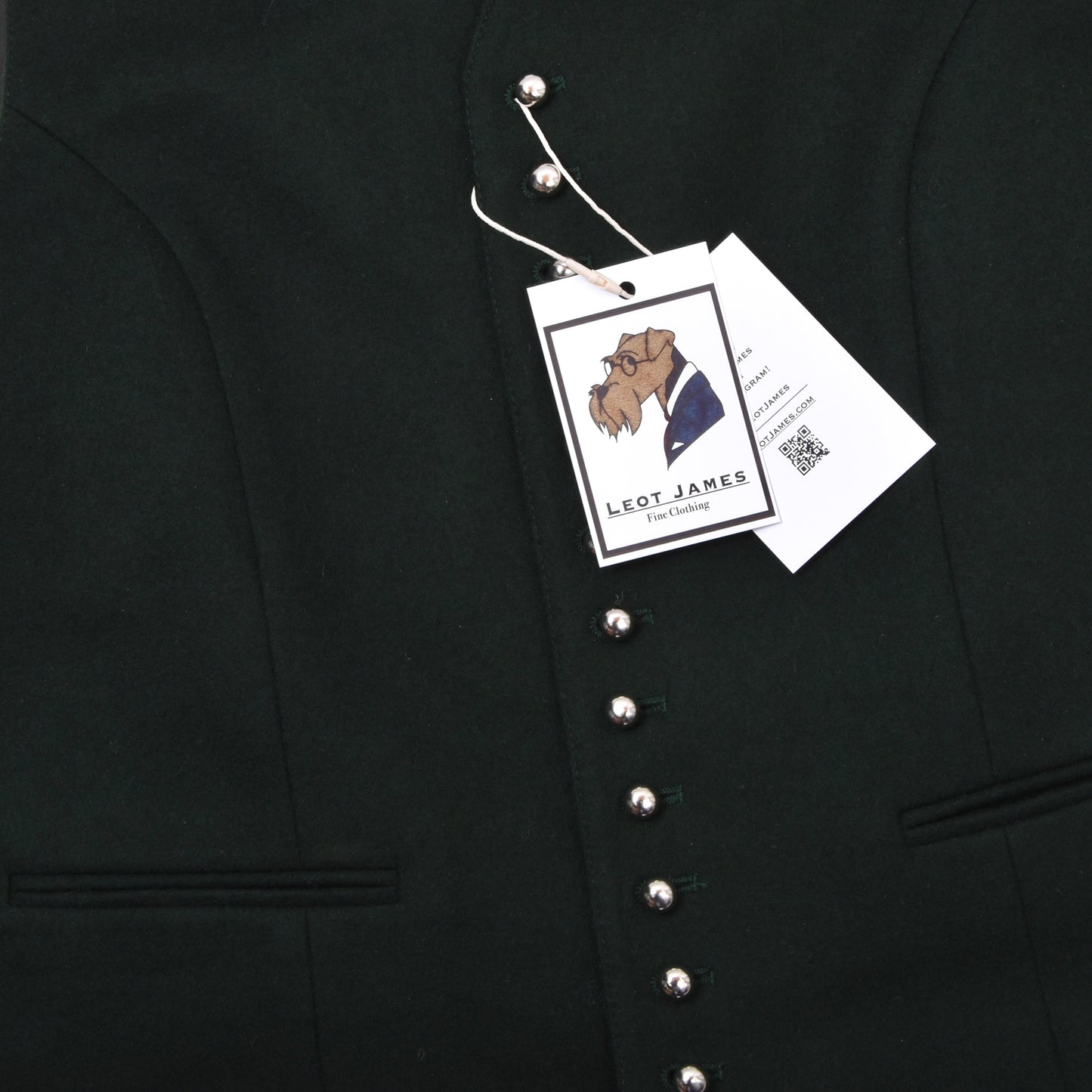 Lodenfrey Wool Blend Vest Size 46 ca. 50cm - Green