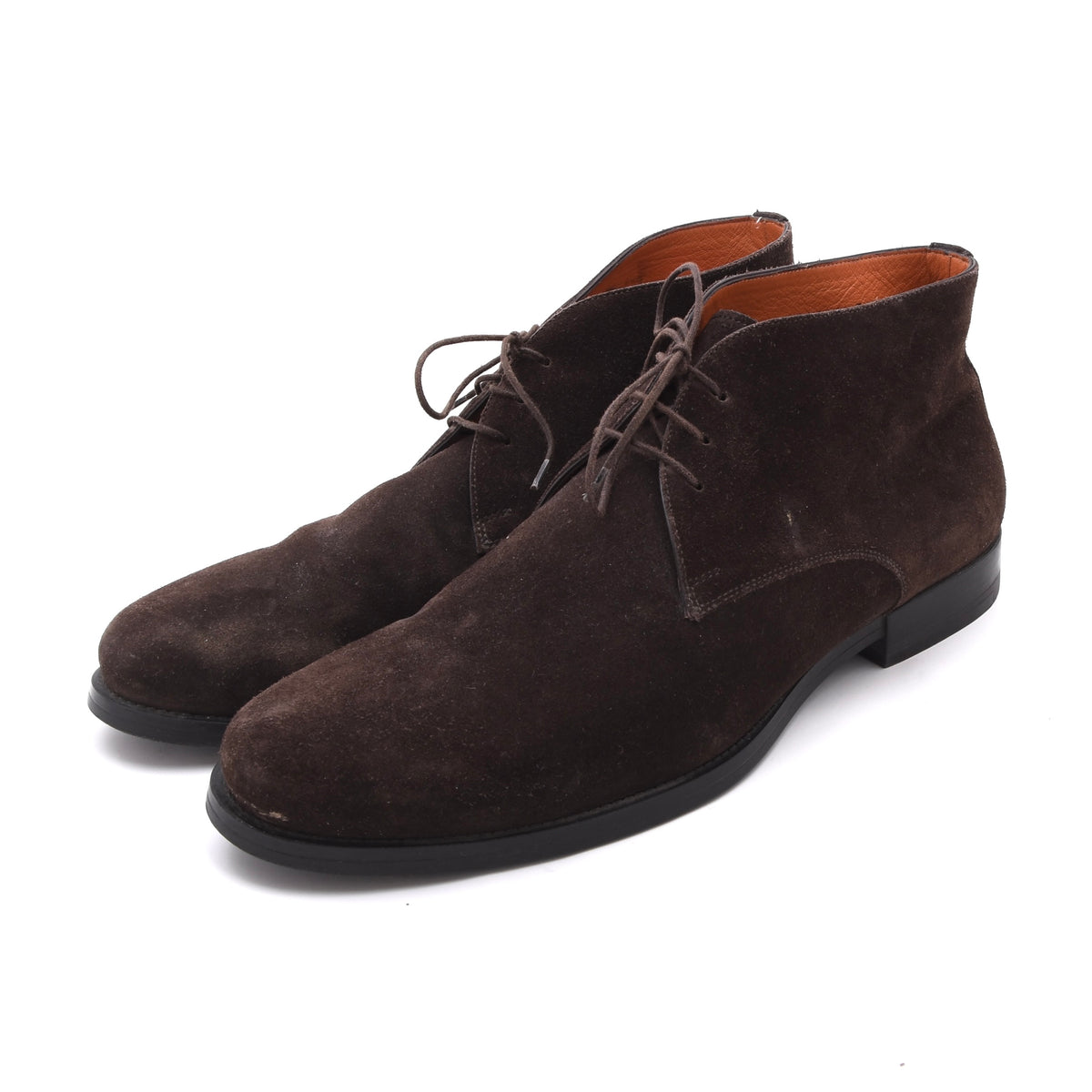 Santoni Suede Chukka Boots Size 9 Made in Italy - Brown