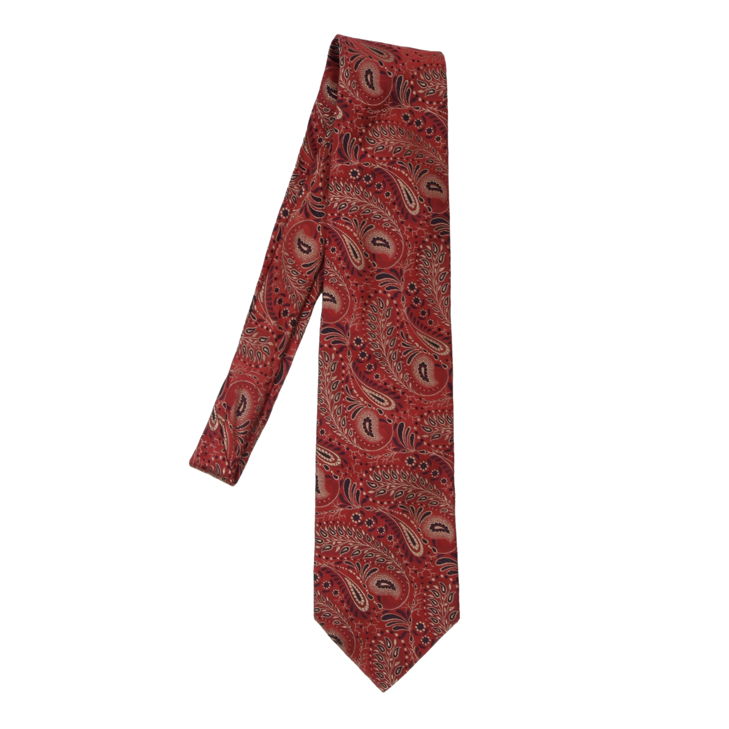 Prochownick Silk Jacquard Tie - Red Paisley