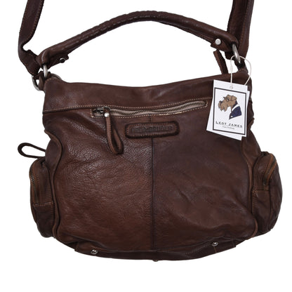 FREDsBRUDER Umhängetasche aus Leder – Braun