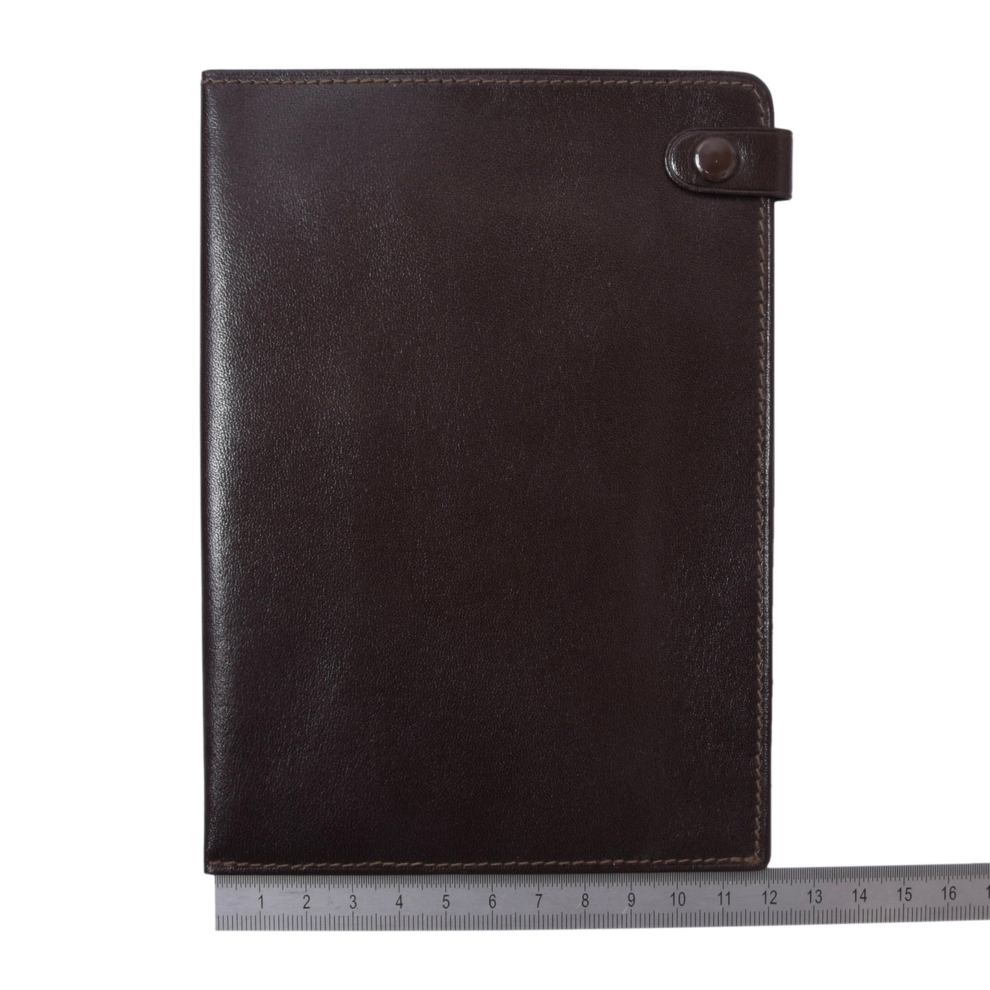 F. Schulz Wien Reisepasshülle/Geldbörse aus Leder – Dunkelbraun