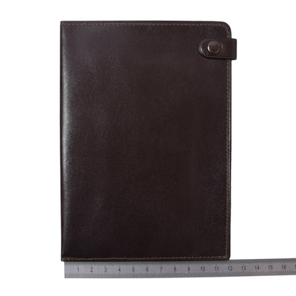 F. Schulz Wien Reisepasshülle/Geldbörse aus Leder – Dunkelbraun