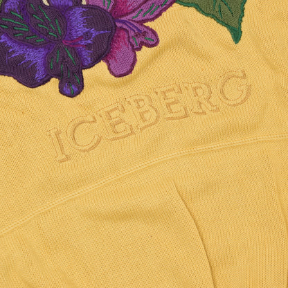 Vintage 1990 Iceberg Cotton Sweater Gr. V Chest ca. 60.5cm - Yellow/Jungle Book