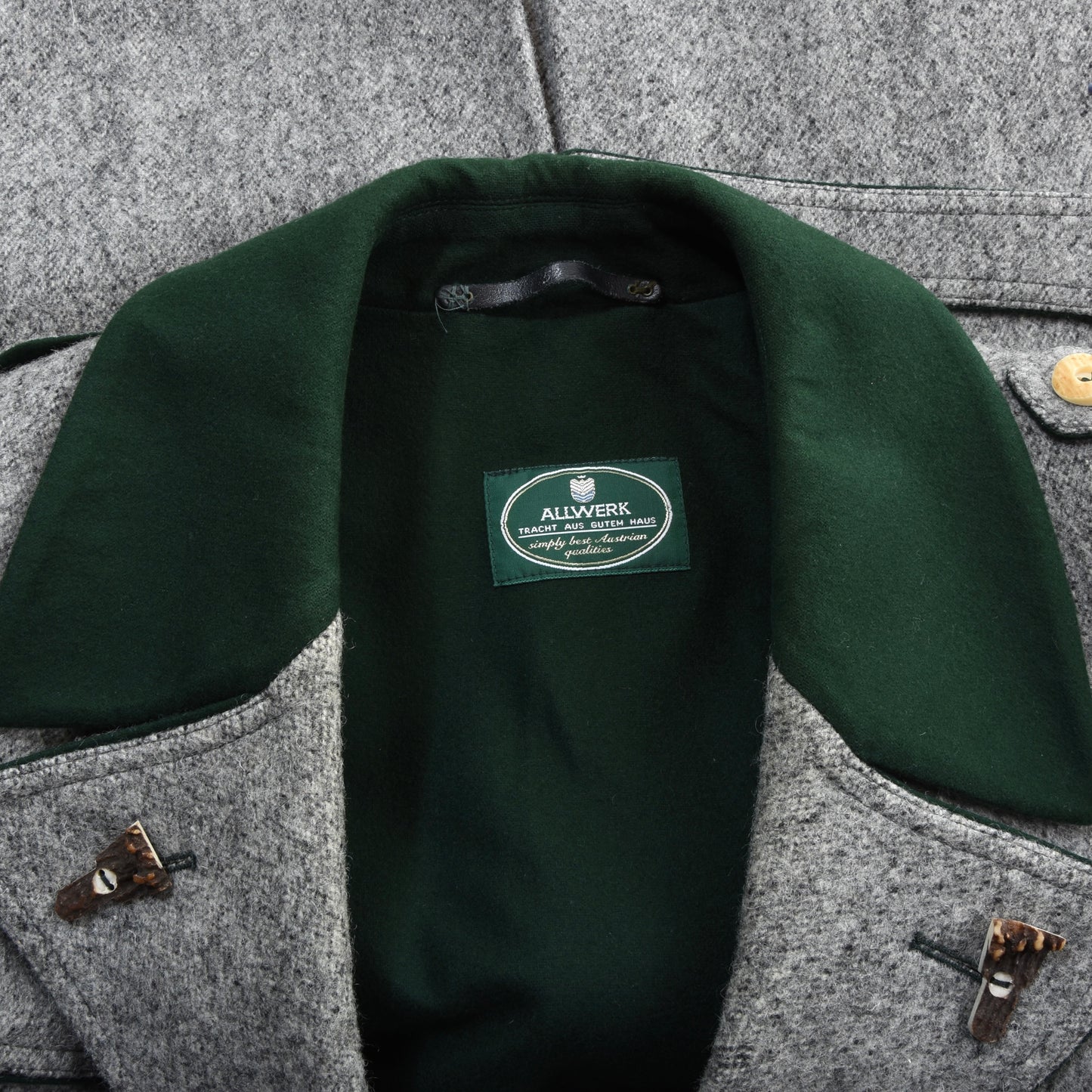 Allwerk x Loden Steiner Schladminger Mantel Gr. 54 Brustumfang ca. 64 cm – Grau