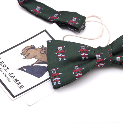 Frederick Theak Seide Fliege Made in England – Grün Weihnachtsmann