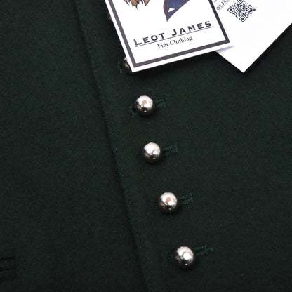 Lodenfrey Wool Blend Vest Size 46 ca. 50cm - Green